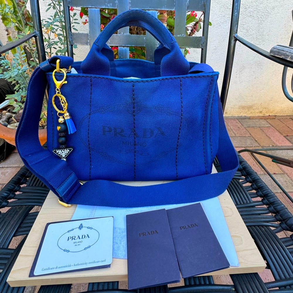 SOLD!! Locally. PRADA small Canapa bag. With COA - Picture 1 of 15